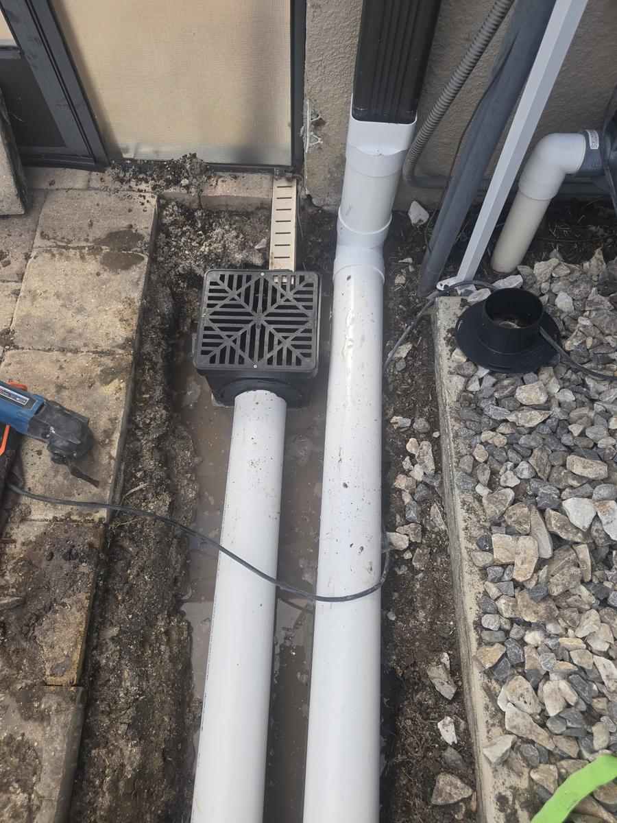 Channel drain St. Pete installation